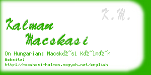 kalman macskasi business card